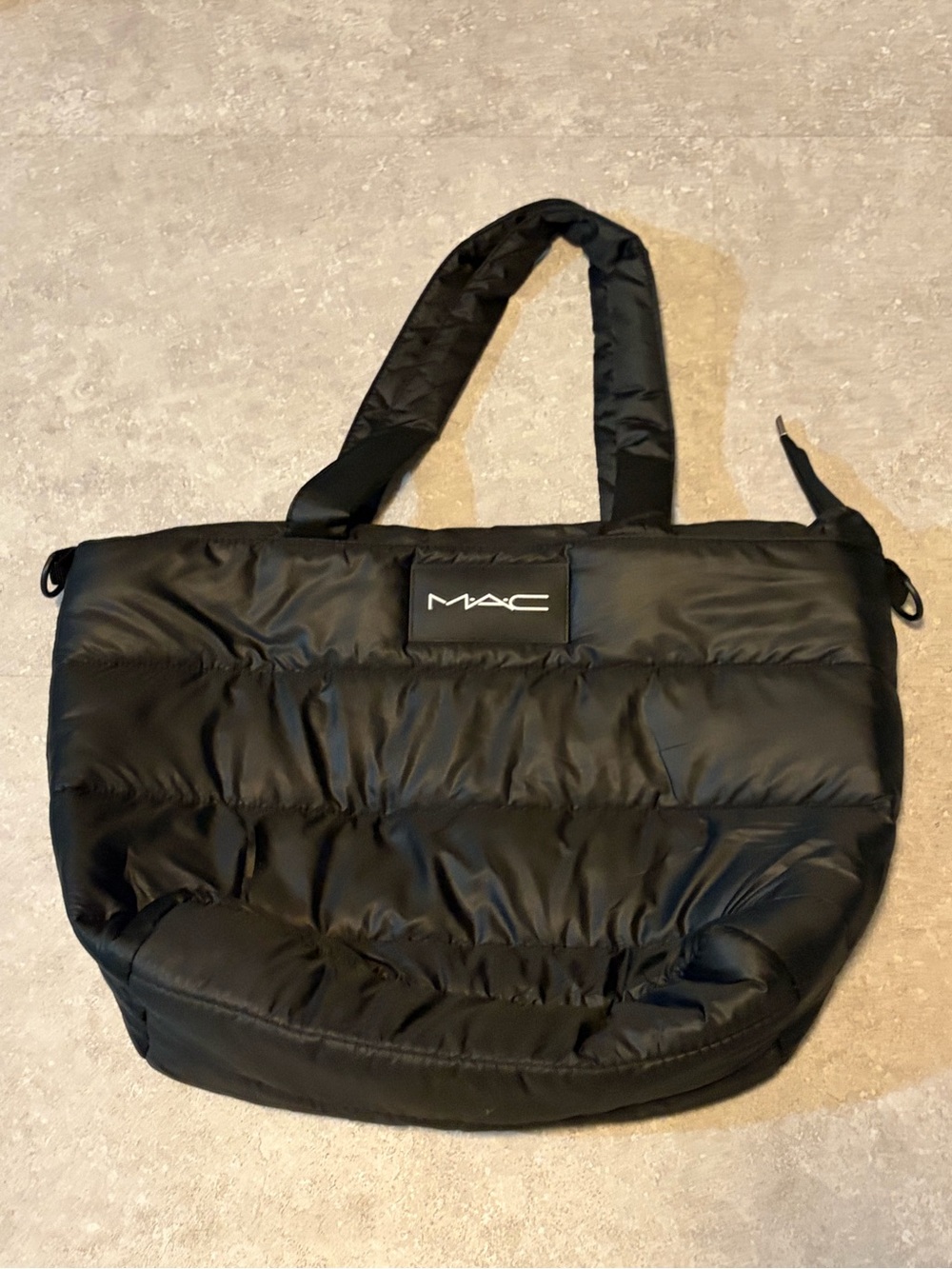 MAC Cosmetics Black Puffer Tote Bag
